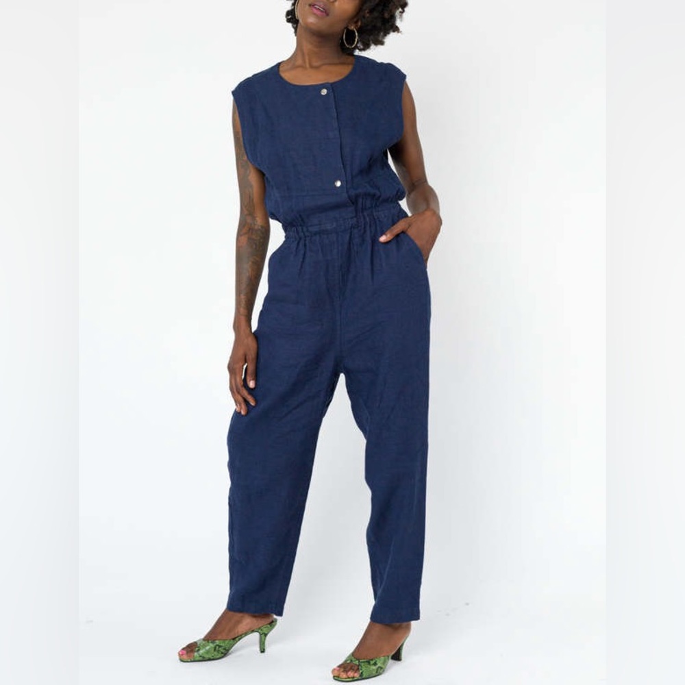 Rachel Comey Arati Jumpsuit in Navy Linen